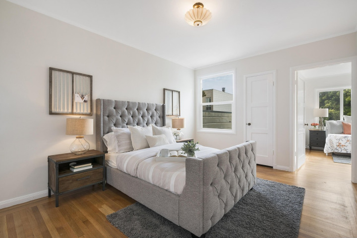 modern bedroom clean interior